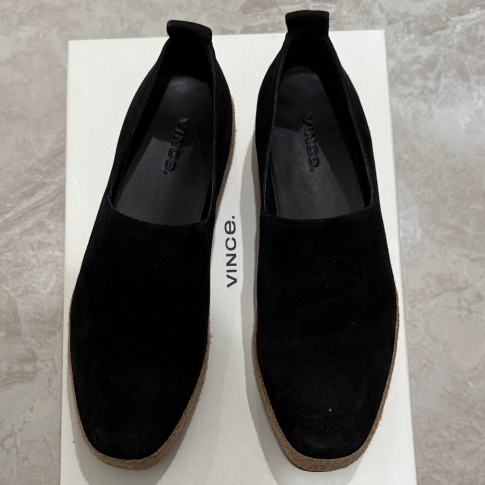 Vince Men's Black Suede Loafers